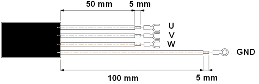 Scheda potenza VASCO 414,418,425 Alimentazione di linea: LINE: L1, L2, L3 Si raccomanda di utilizzare cavi provvisti di capocorda.