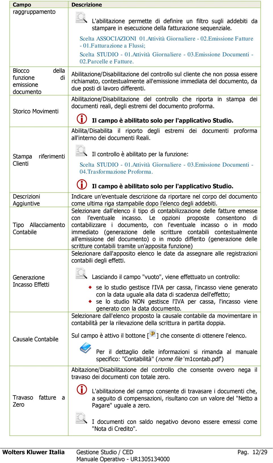 Emissione Fatture - 01.Fatturazione a Flussi; Scelta STUDIO - 01.Attività Giornaliere - 03.Emissione Documenti - 02.Parcelle e Fatture.