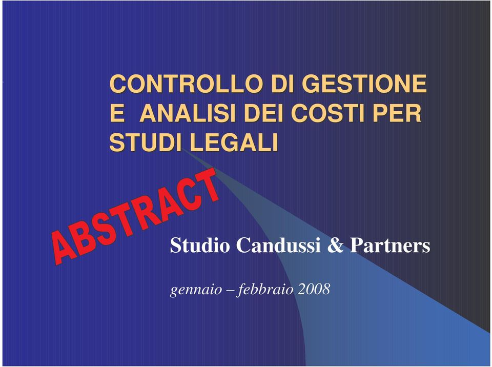 STUDI LEGALI Studio