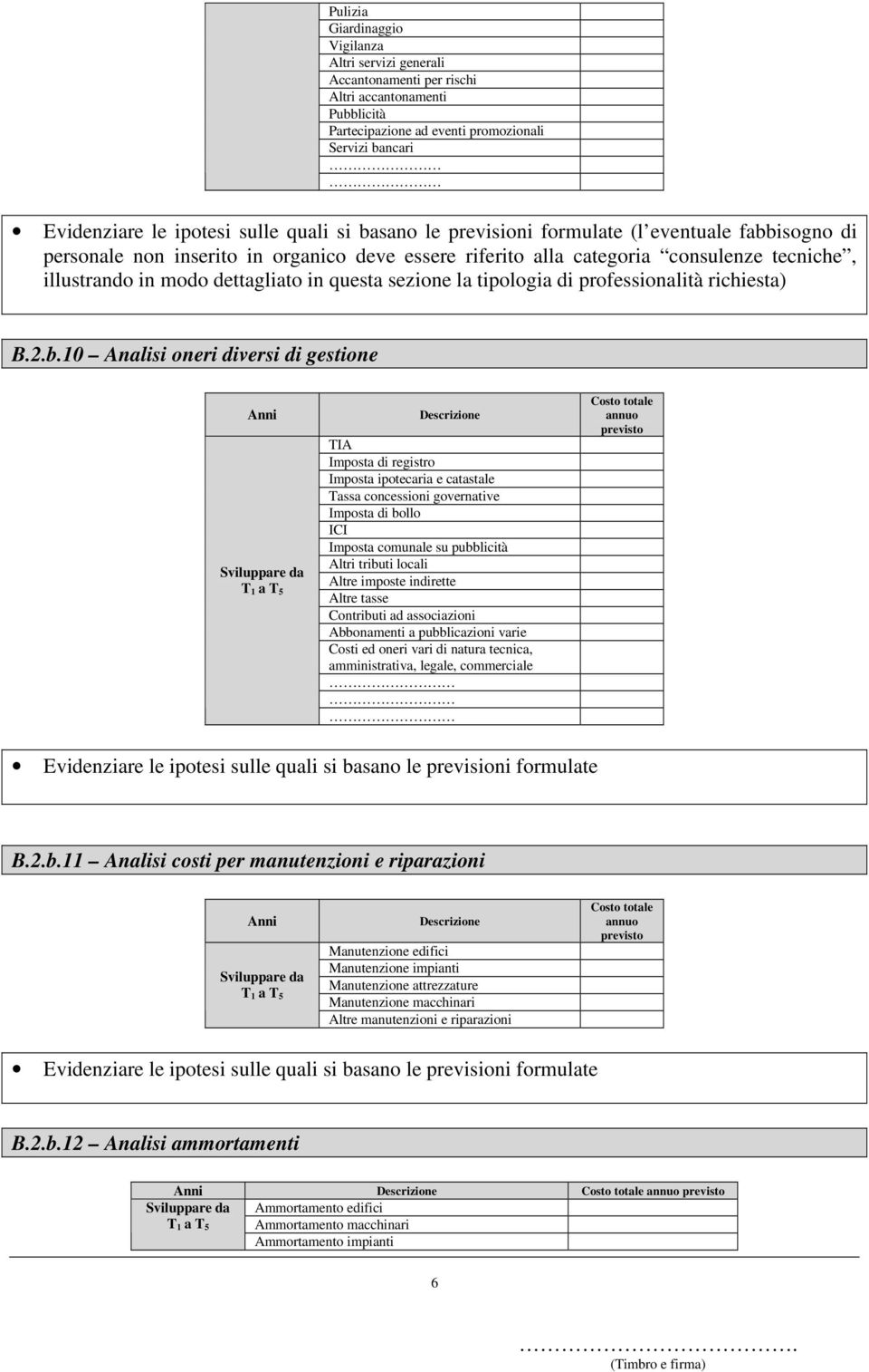 10 Analisi oneri diversi di gestione Descrizione TIA Imposta di registro Imposta ipotecaria e catastale Tassa concessioni governative Imposta di bollo ICI Imposta comunale su pubblicità Altri tributi