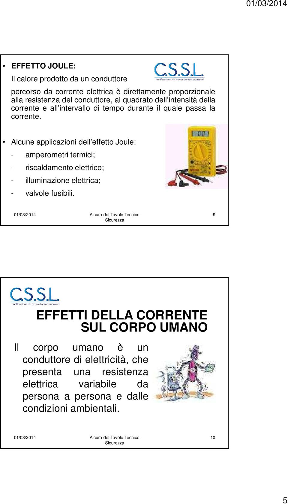 Alcune applicazioni dell effetto Joule: - amperometri termici; - riscaldamento elettrico; - illuminazione elettrica; - valvole fusibili.