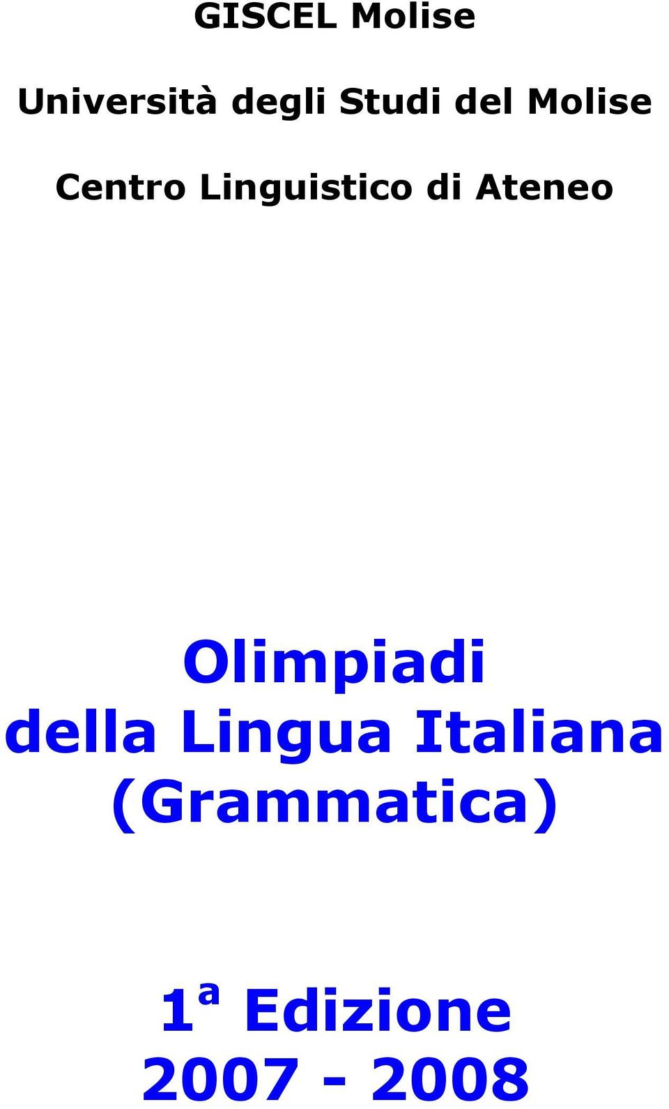 di Ateneo Olimpiadi della Lingua