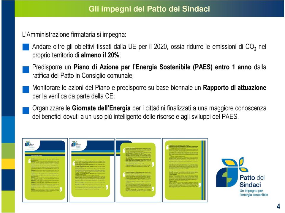 Consiglio comunale; Monitorare le azioni del Piano e predisporre su base biennale un Rapporto di attuazione per la verifica da parte della CE; Organizzare le