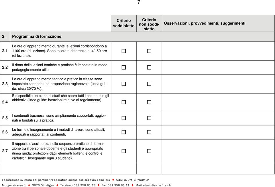 4 Le ore di apprendimento teorico e pratico in classe sono impostate secondo una proporzione ragionevole (linea guida: circa 30/70 %).