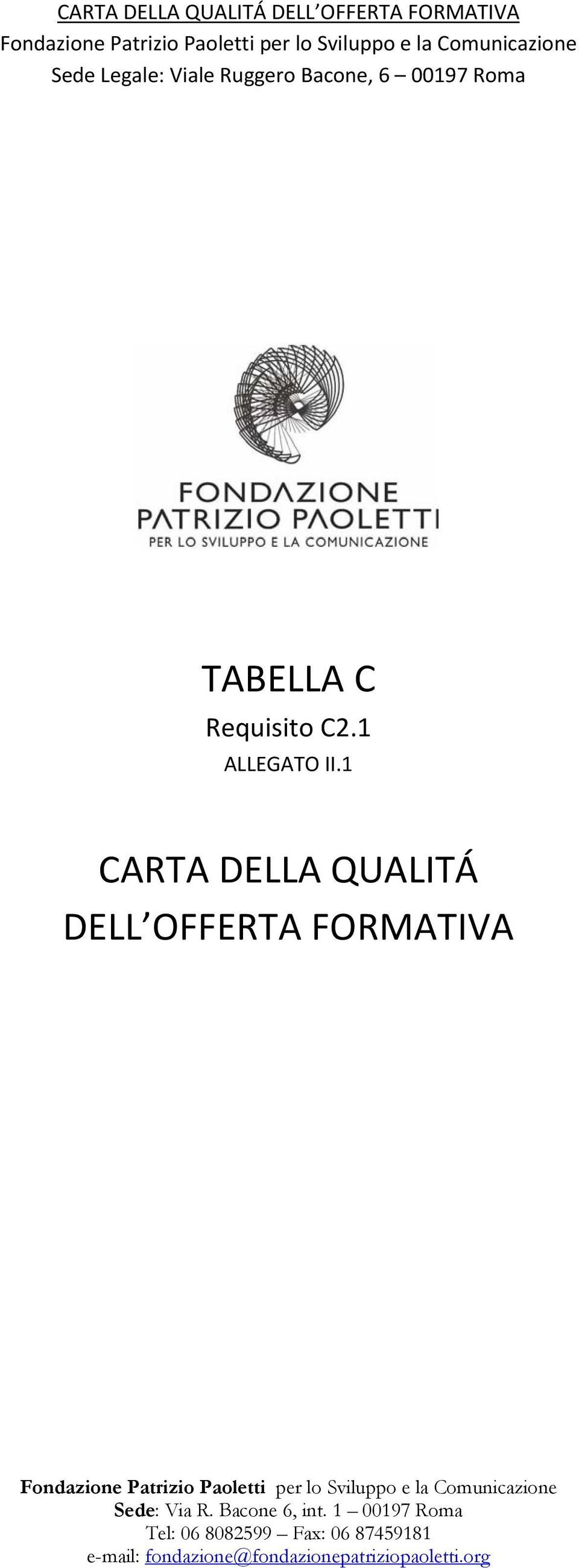 1 CARTA DELLA