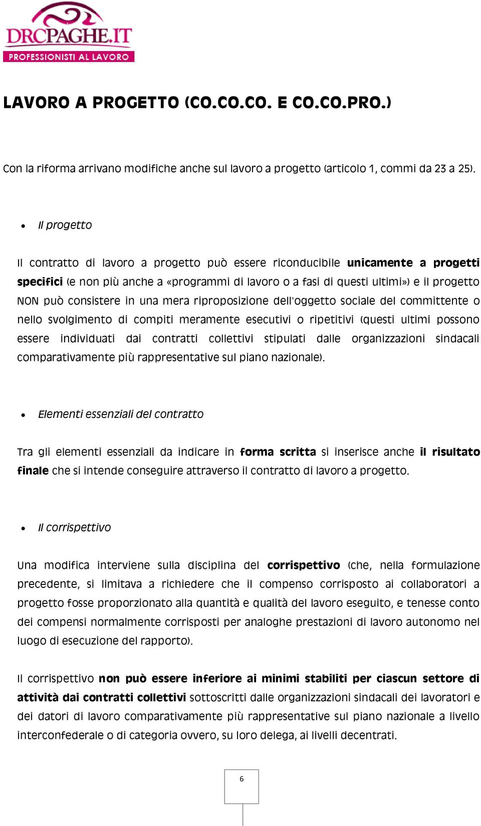 consistere in una mera riproposizione dell'oggetto sociale del committente o nello svolgimento di compiti meramente esecutivi o ripetitivi (questi ultimi possono essere individuati dai contratti