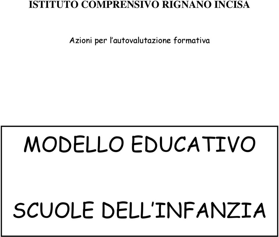 autovalutazione formativa