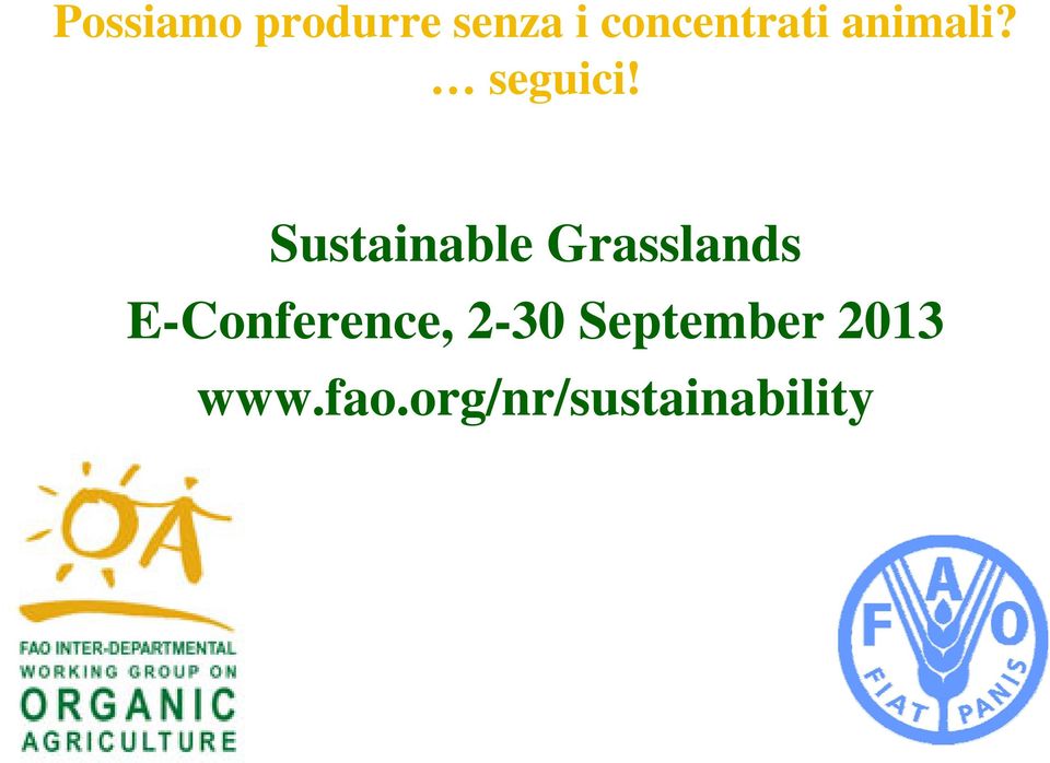 Sustainable Grasslands E-Conference,