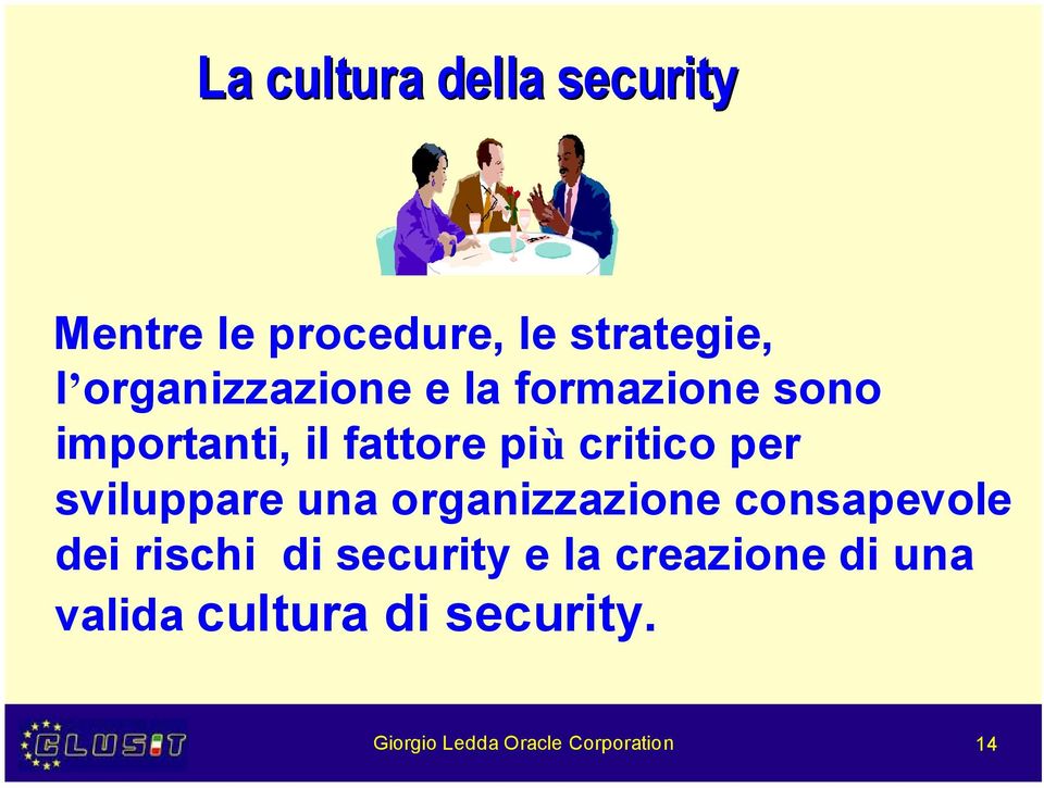 per sviluppare una organizzazione consapevole dei rischi di security e