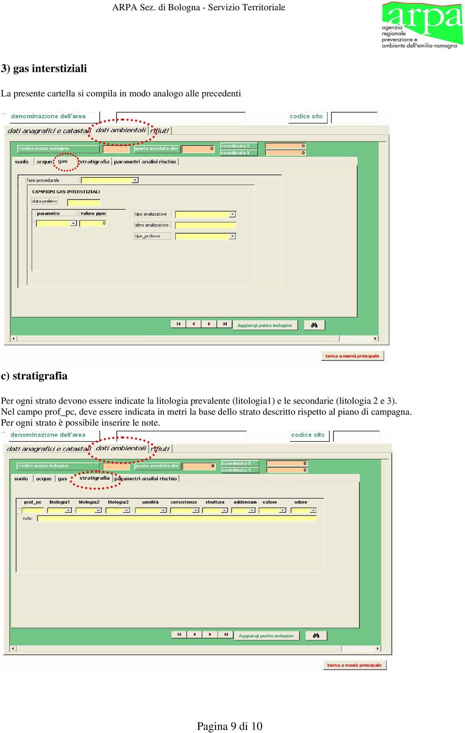 secondarie (litologia 2 e 3).