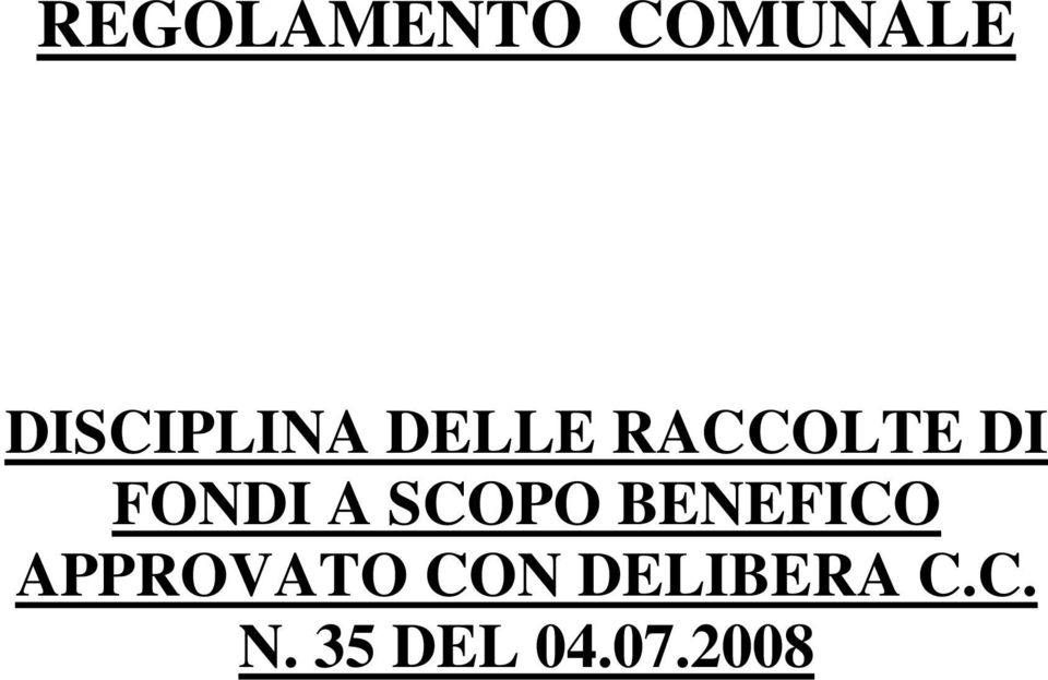 FONDI A SCOPO BENEFICO