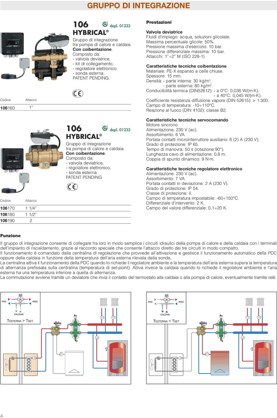 Pressione differenziale massima: 10 bar. Attacchi: 1 2 M (ISO 228-1) Caratteristiche tecniche coibentazione Materiale: PE-X espanso a celle chiuse. Spessore: 15 mm.