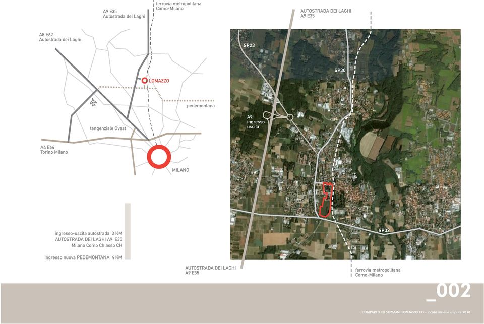 ingresso-uscita autostrada 3 KM AUTOSTRADA DEI LAGHI A9 E35 Milano Como Chiasso CH SP32 ingresso nuova PEDEMONTANA