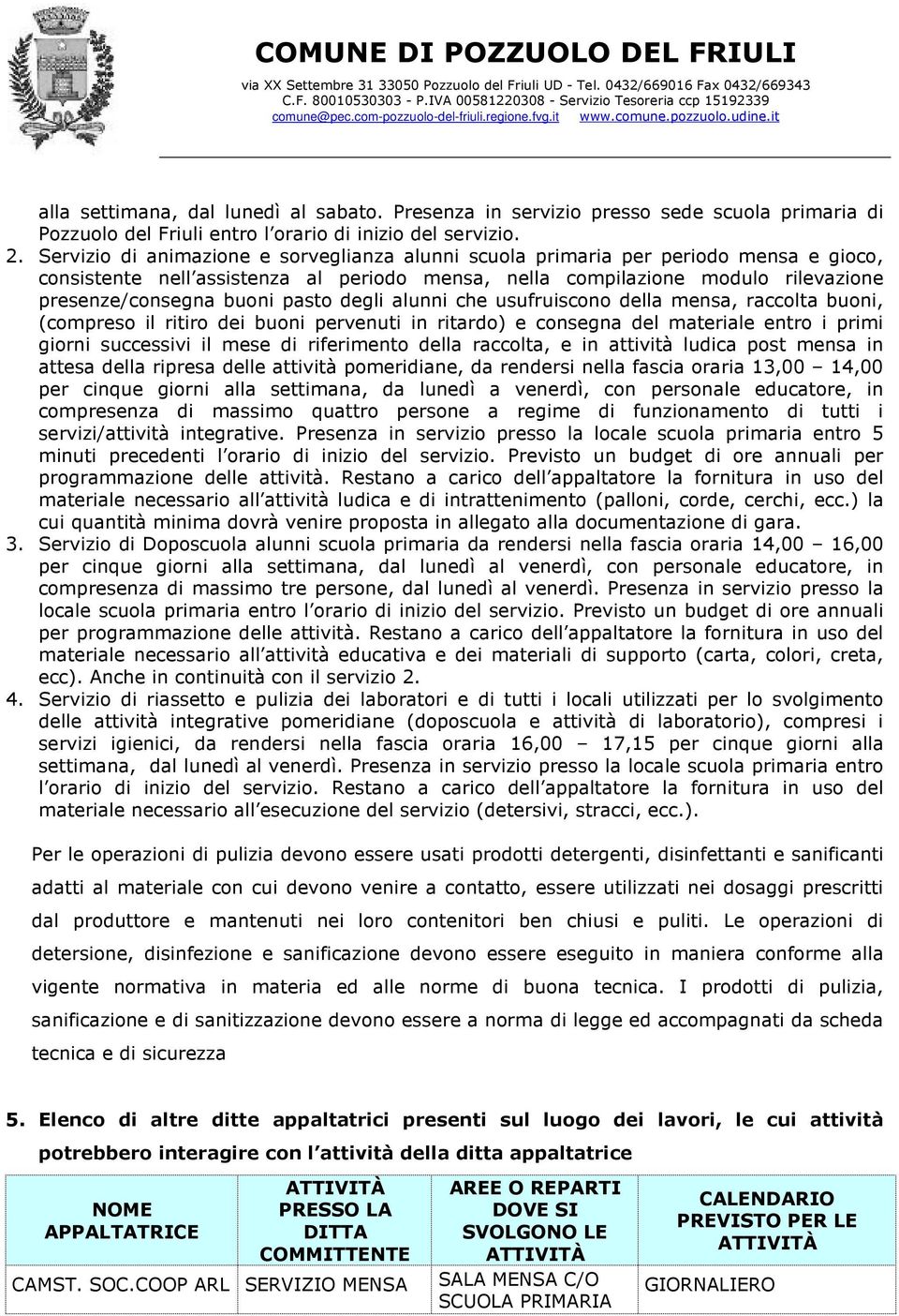 pasto degli alunni che usufruiscono della mensa, raccolta buoni, (compreso il ritiro dei buoni pervenuti in ritardo) e consegna del materiale entro i primi giorni successivi il mese di riferimento