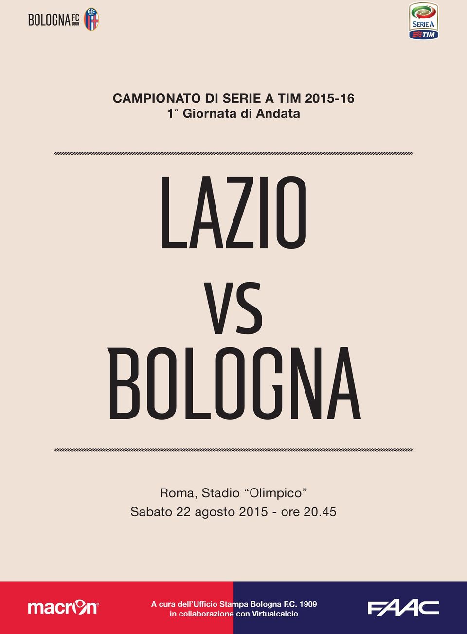 LAZIO vs BOLOGNA Roma, Stadio
