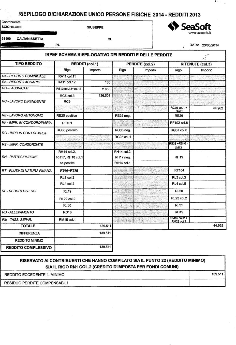 AUTONOMO RC5col3 RC9 RE25 positivo RE25 neg :: : RC0 col + RC RE26 : 44962 RF MPR N CONTORDNARA RG MPRN CONTSEMPL/F RS MPR CONSORZATE RH PARTECPAZONE RF0 RG36 positivo : : "": : :; RH4 col2, RH7, RH8