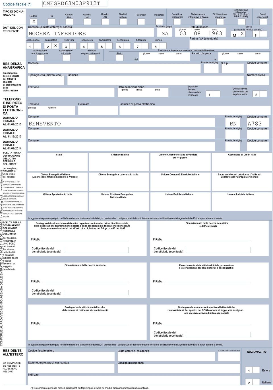 -ter, Eventi RW VO AC settore nei termini integrativa a favore integrativa DPR /) eccezionali celibe/nubile coniugato/a vedovo/a separato/a divorziato/a deceduto/a tutelato/a minore Provincia (sigla)