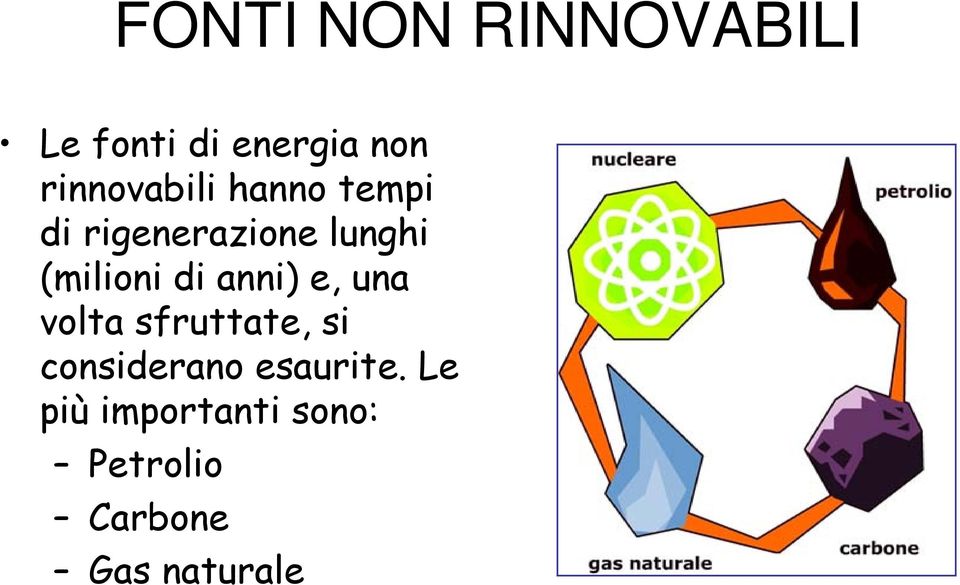 (milioni di anni) e, una volta sfruttate, si