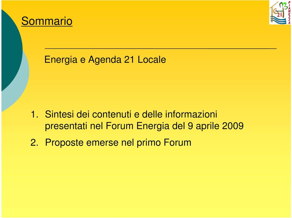 informazioni presentati nel Forum