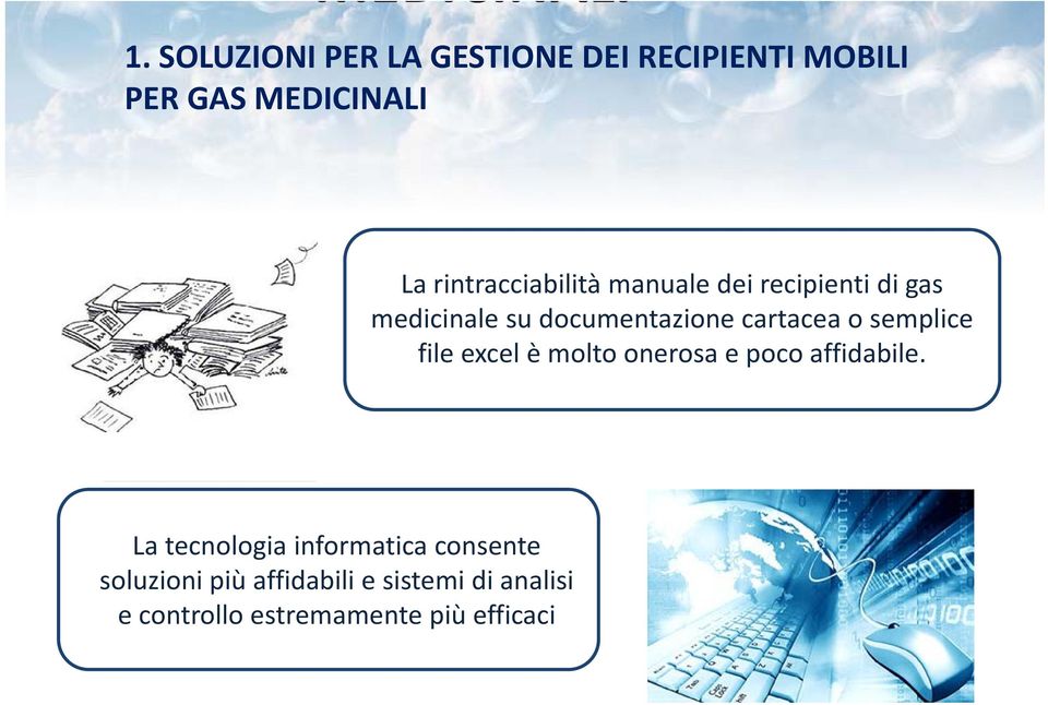 rintracciabilità manuale dei recipienti di gas medicinale su documentazione cartacea