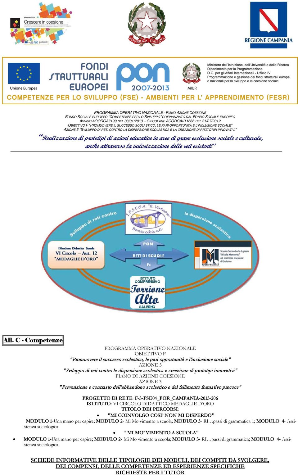 INNOVATIVI Realizzazione di prototipi di azioni educative in aree di grave esclusione sociale e culturale, anche attraverso la valorizzazione delle reti esistenti All.