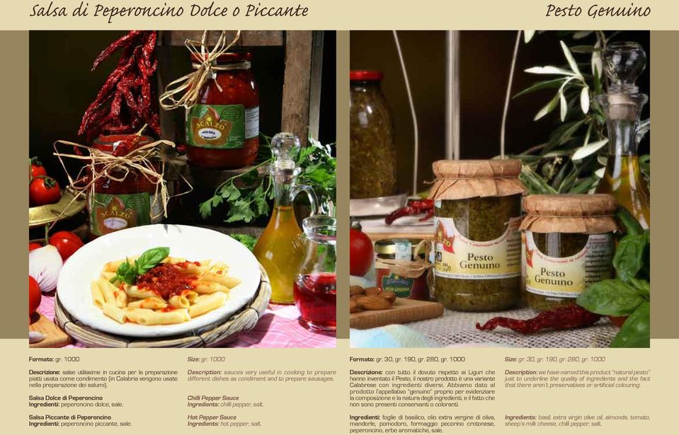 Salsa Dolce di Peperoncino Ingredienti: peperoncino dolce, sale. Description: sauces very useful in cooking to prepare different dishes as condiment and to prepare sausages.