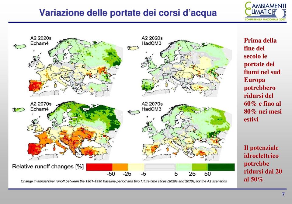 potrebbero ridursi del 60% e fino al 80% nei mesi estivi