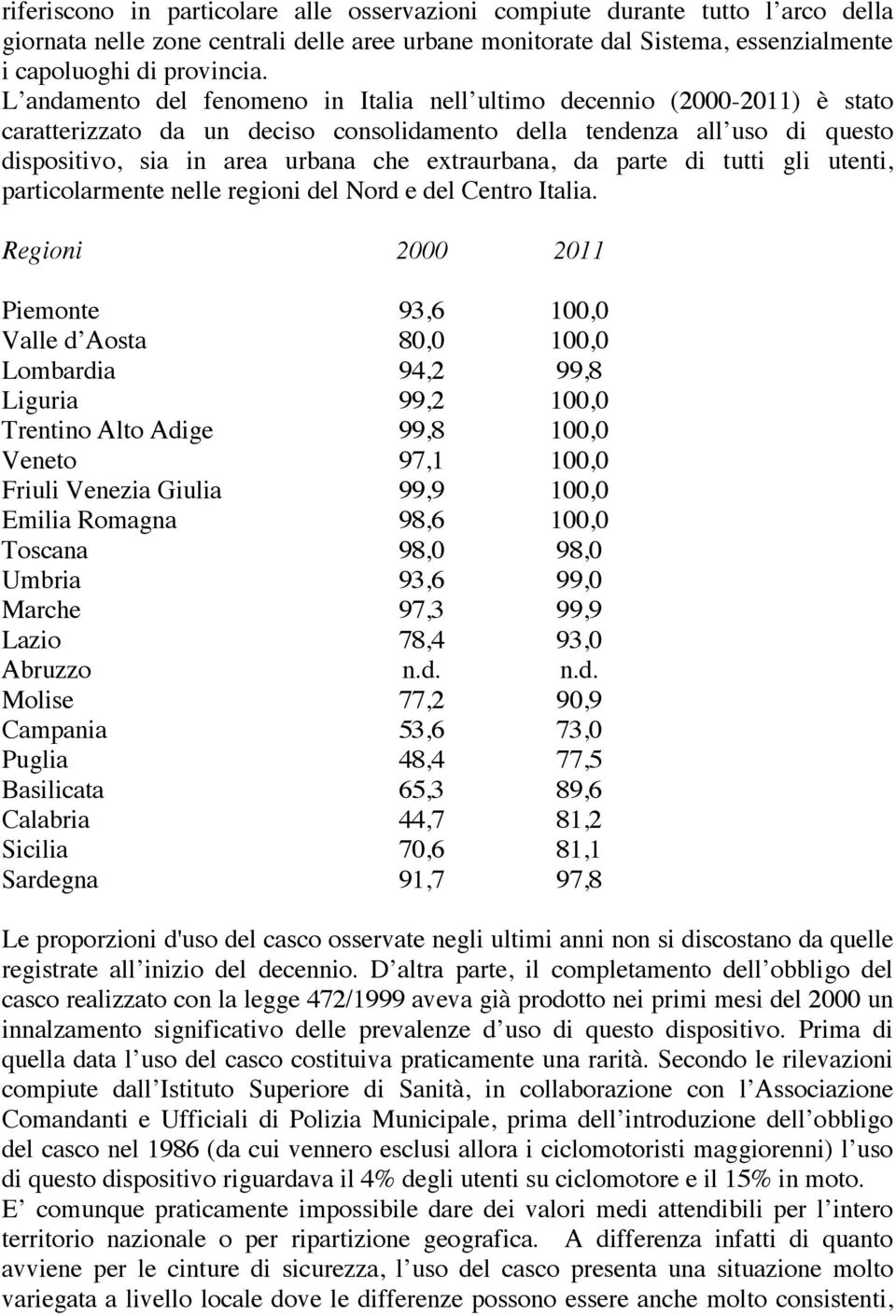 extraurbana, da parte di tutti gli utenti, particolarmente nelle regioni del Nord e del Centro Italia.