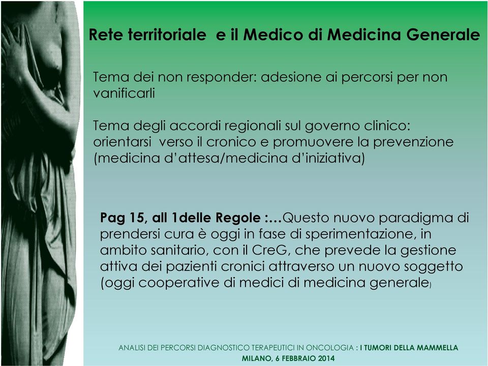 iniziativa) Pag 15, all 1delle Regole : Questo nuovo paradigma di prendersi cura è oggi in fase di sperimentazione, in ambito