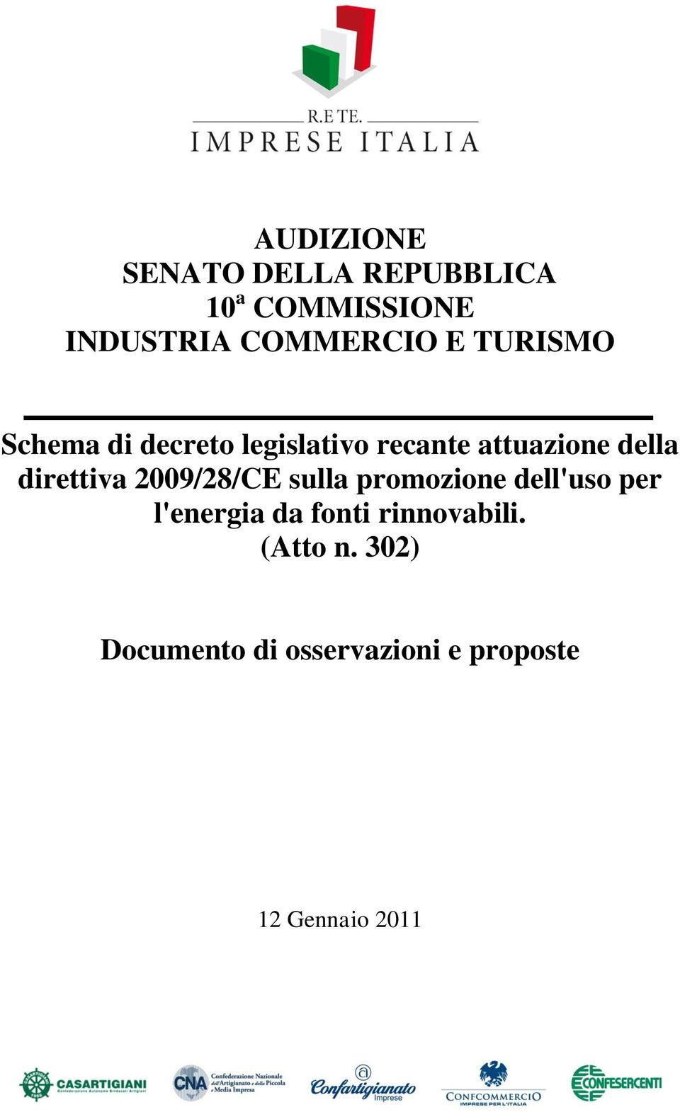 direttiva 2009/28/CE sulla promozione dell'uso per l'energia da fonti