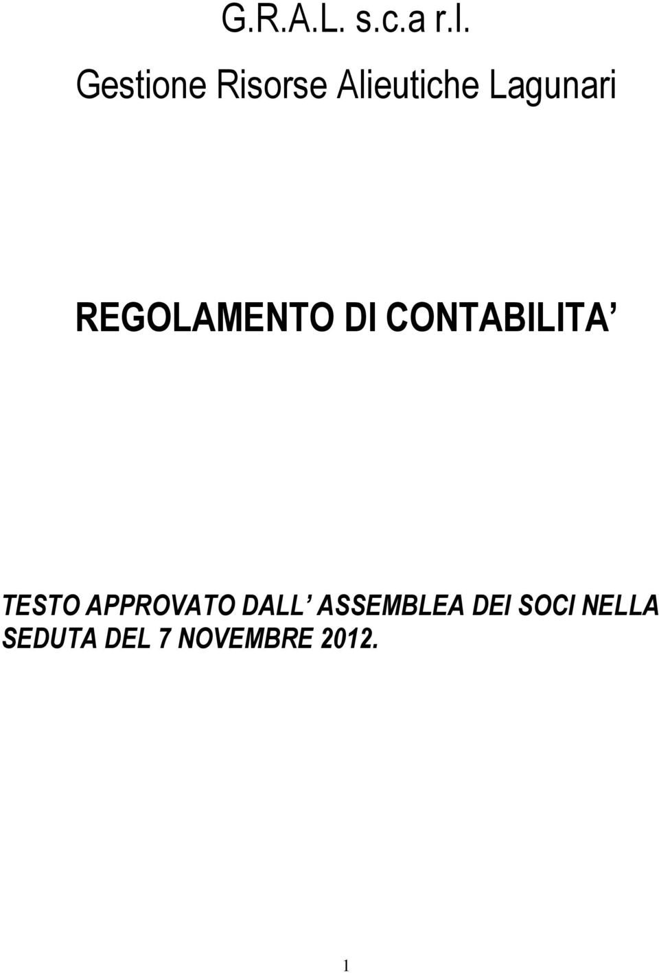 REGOLAMENTO DI CONTABILITA TESTO