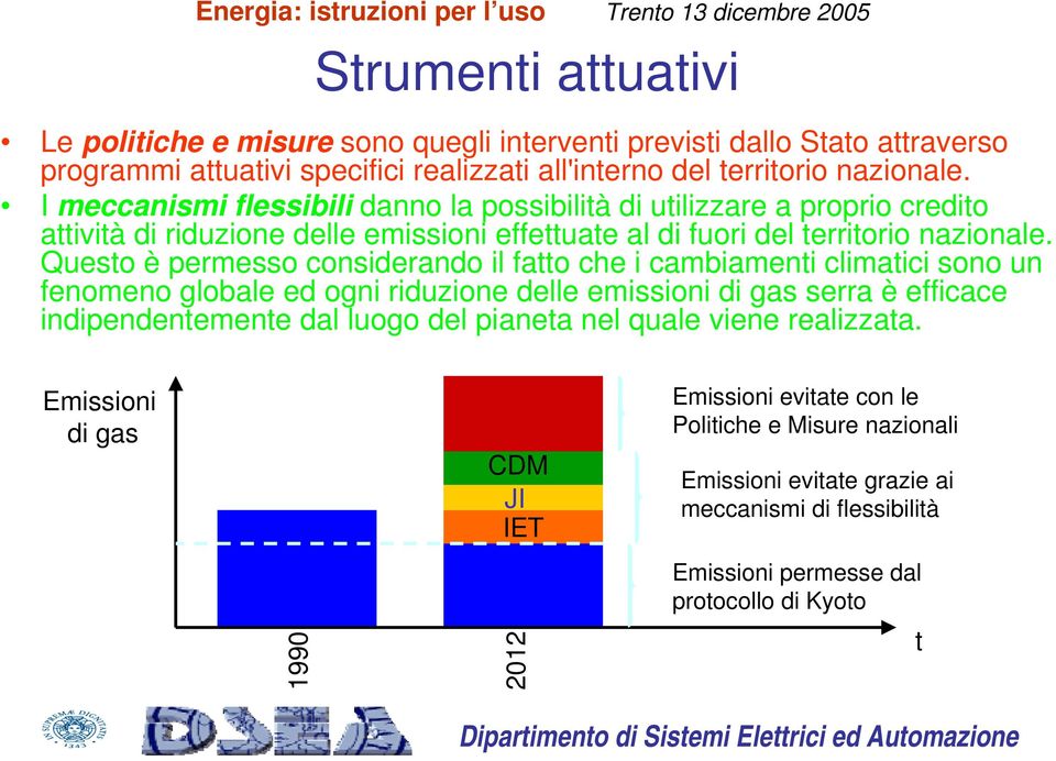 Questo è permesso considerando il fatto che i cambiamenti climatici sono un fenomeno globale ed ogni riduzione delle emissioni di gas serra è efficace indipendentemente dal luogo del