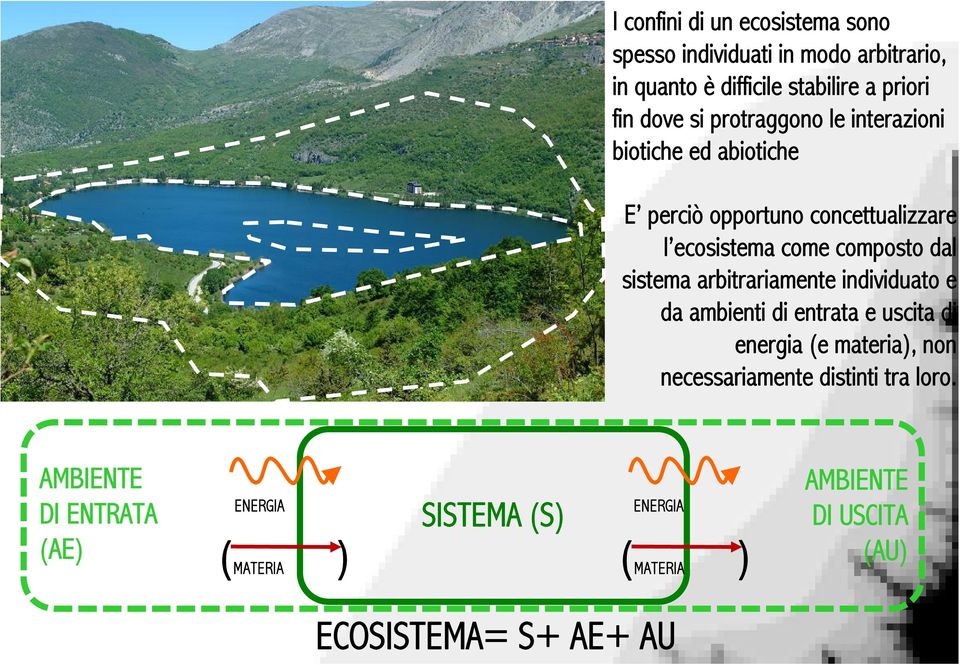 arbitrariamente individuato e da ambienti di entrata e uscita di energia (e materia), non necessariamente distinti tra loro.