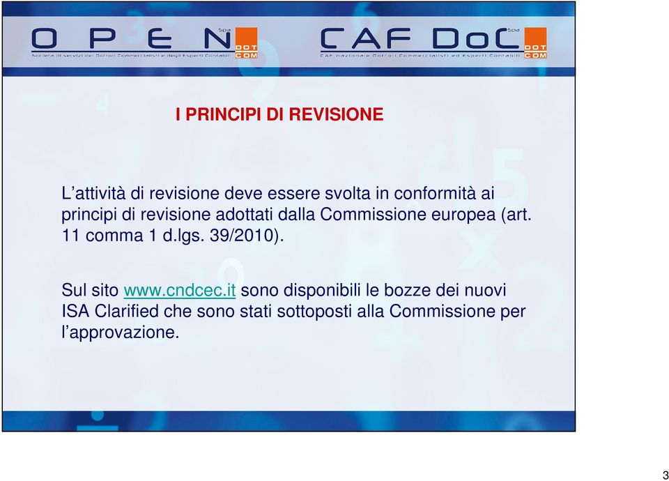 39/2010). Sul sito www.cndcec.
