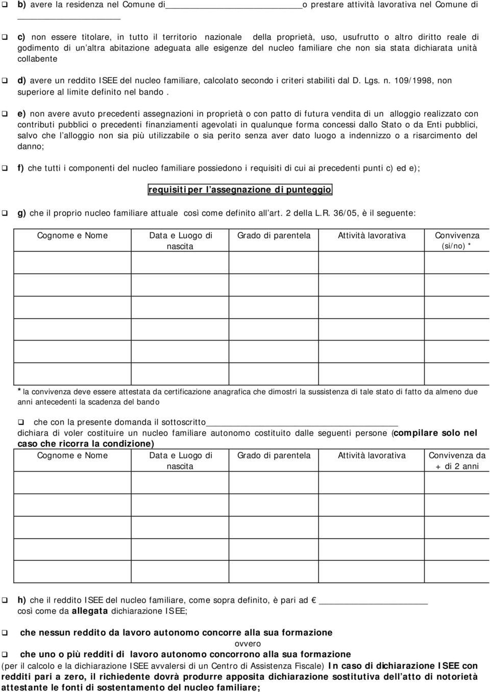 stabiliti dal D. Lgs. n. 109/1998, non superiore al limite definito nel bando.