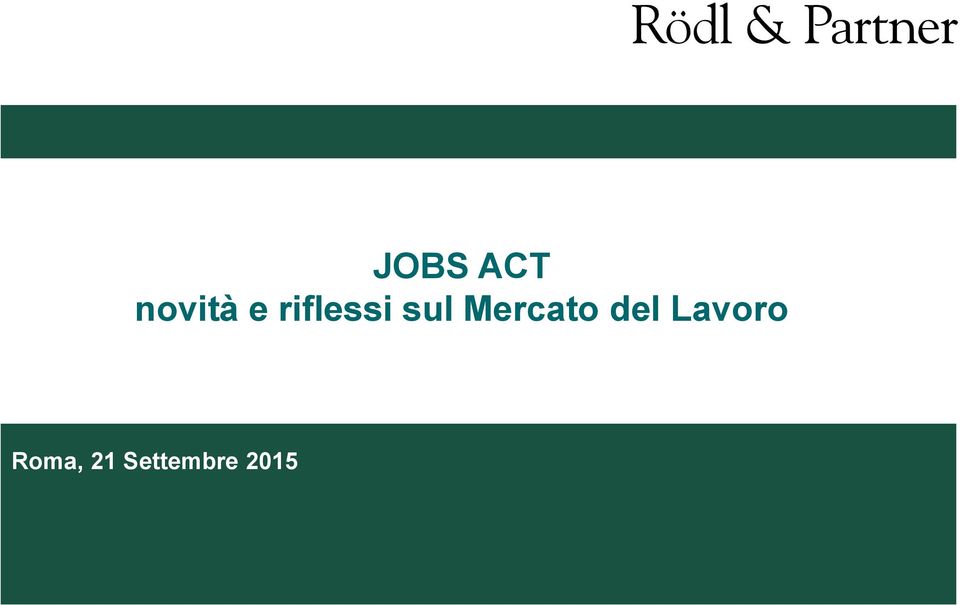 Mercato del Lavoro