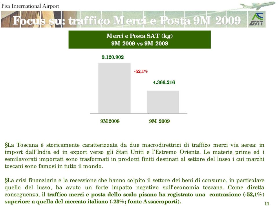 Le materie prime ed i semilavorati importati sono trasformati in prodotti finiti destinati al settore del lusso i cui marchi toscani sono famosi in tutto il mondo.