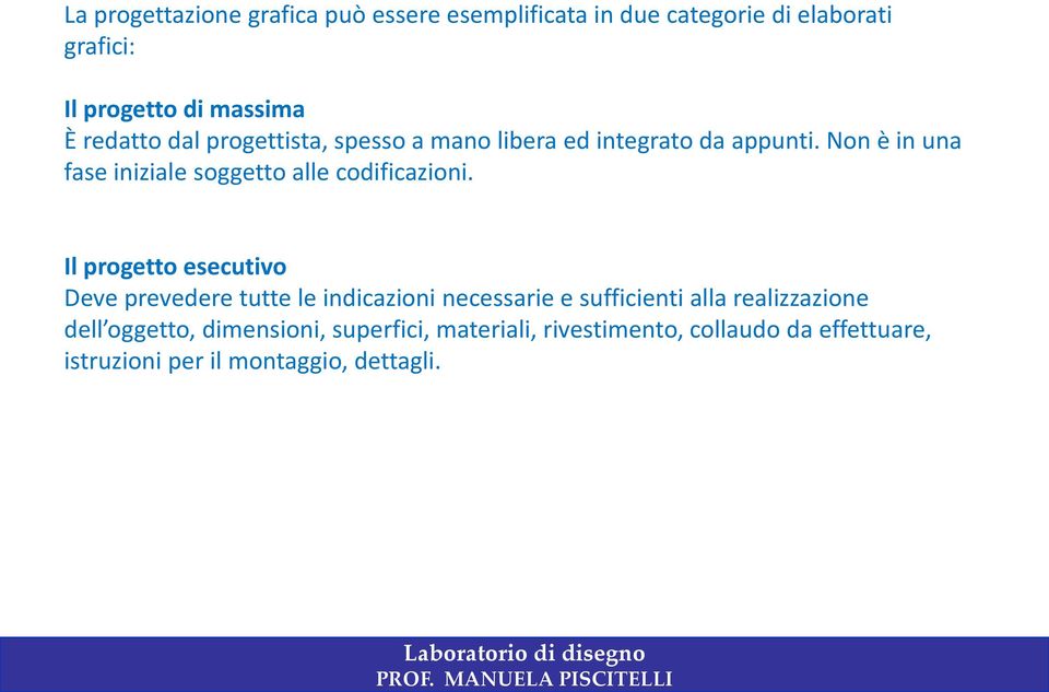 Non è in una fase iniziale soggetto alle codificazioni.