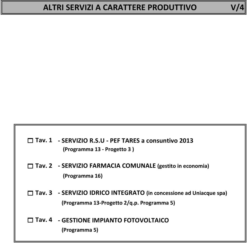 3 - SERVIZIO IDRICO INTEGRATO (in concessione ad Uniacque spa) (Programma 13-Progetto 2/q.