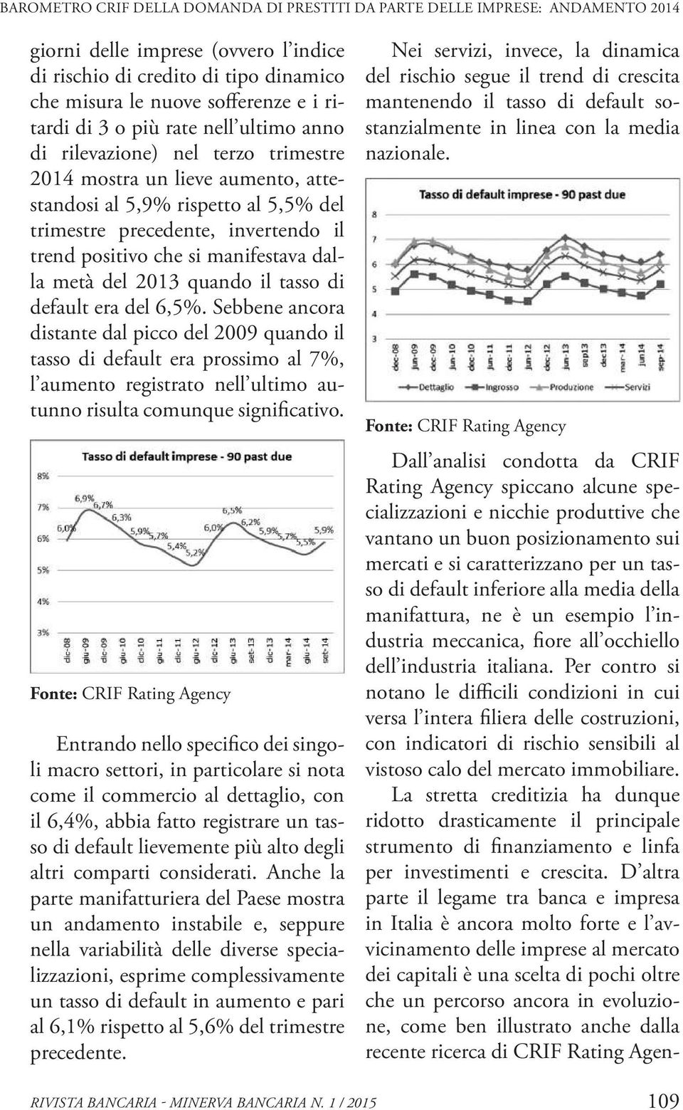 manifestava dalla metà del 2013 quando il tasso di default era del 6,5%.