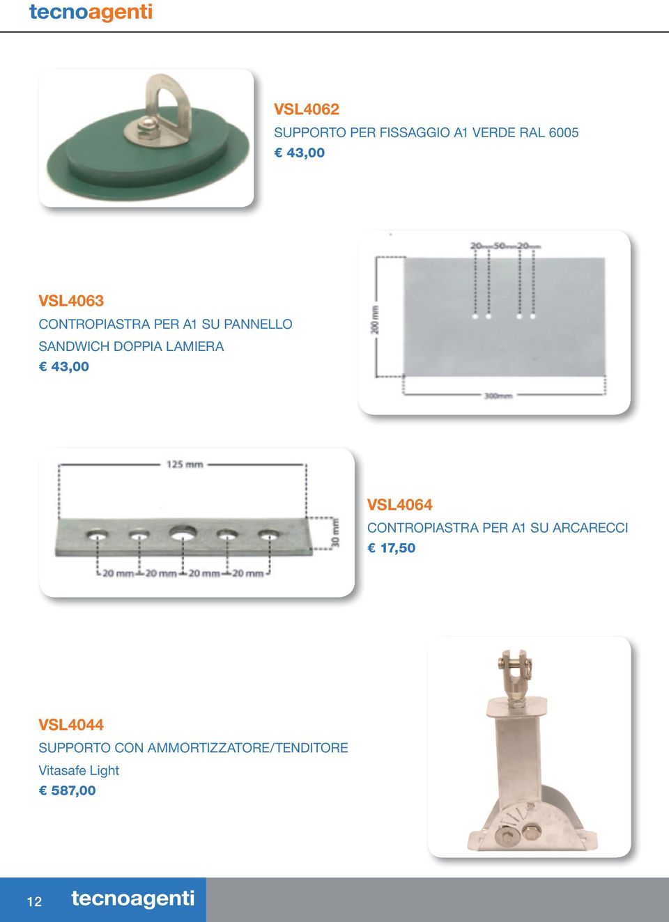 LAMIERA 43,00 VSL4064 CONTROPIASTRA PER A1 SU ARCARECCI