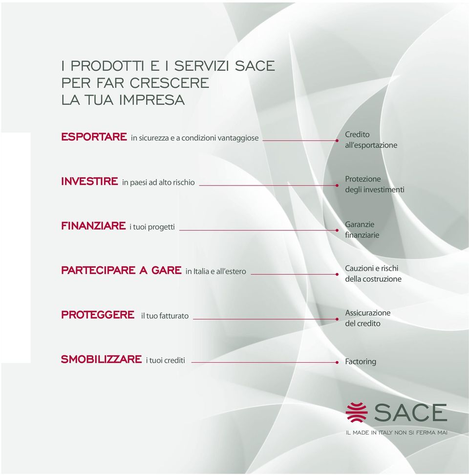 progetti Garanzie finanziarie PARTECIPARE A GARE in Italia e all estero Cauzioni e rischi della costruzione