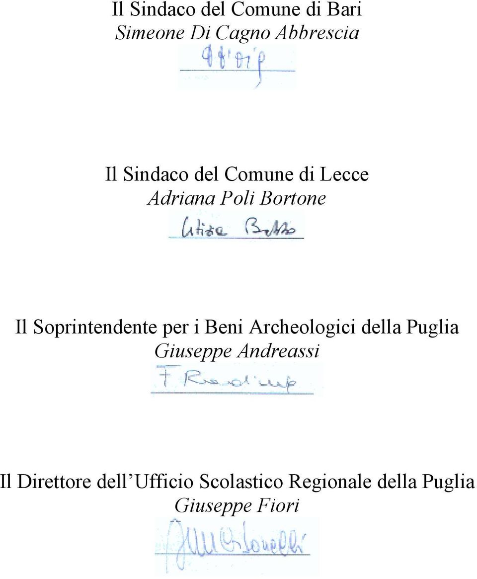 Soprintendente per i Beni Archeologici della Puglia Giuseppe