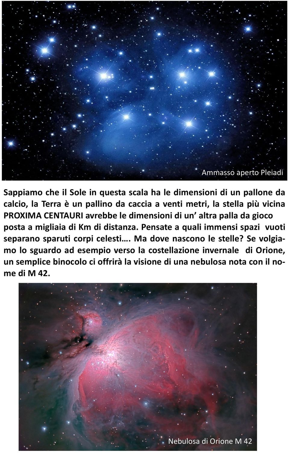 Pensate a quali immensi spazi vuoti separano sparuti corpi celesti. Ma dove nascono le stelle?