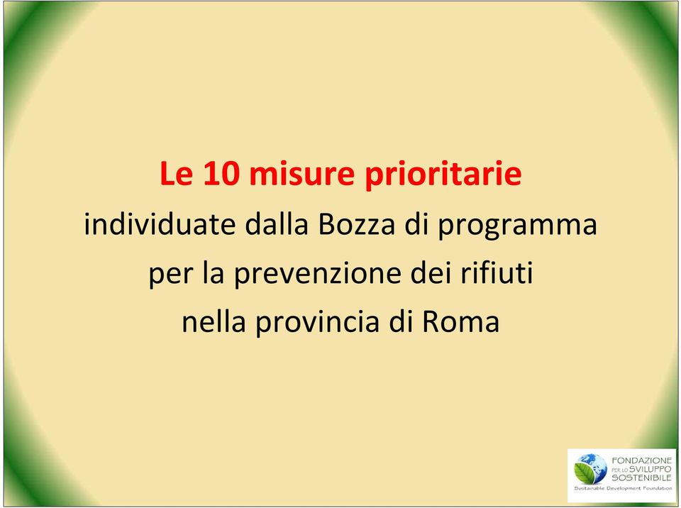 programma per la prevenzione