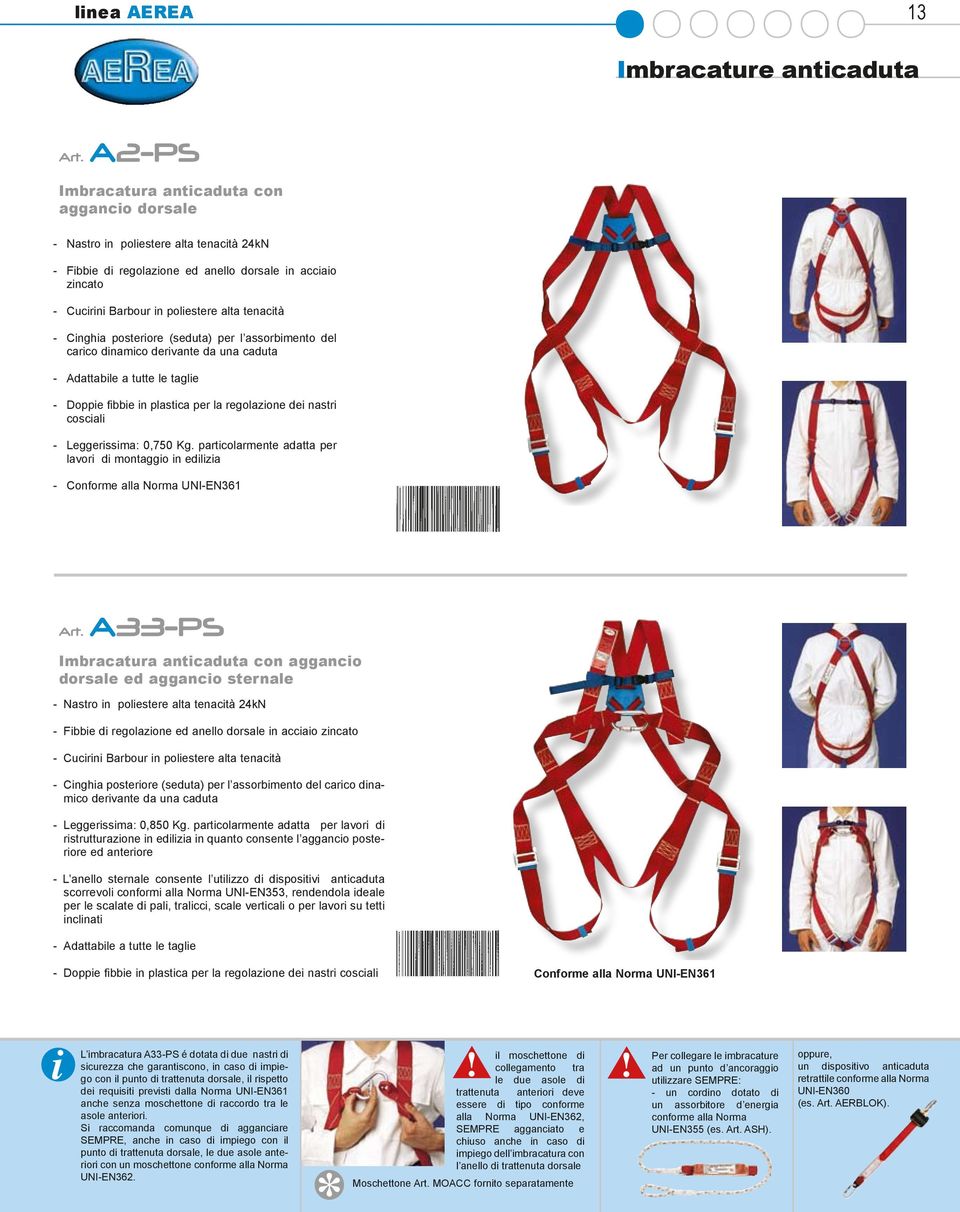 - Cinghia posteriore (seduta) per l assorbimento del carico dinamico derivante da una caduta - Adattabile a tutte le taglie - Doppie fibbie in plastica per la regolazione dei nastri cosciali -