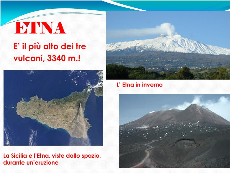 ! L Etna in inverno La Sicilia