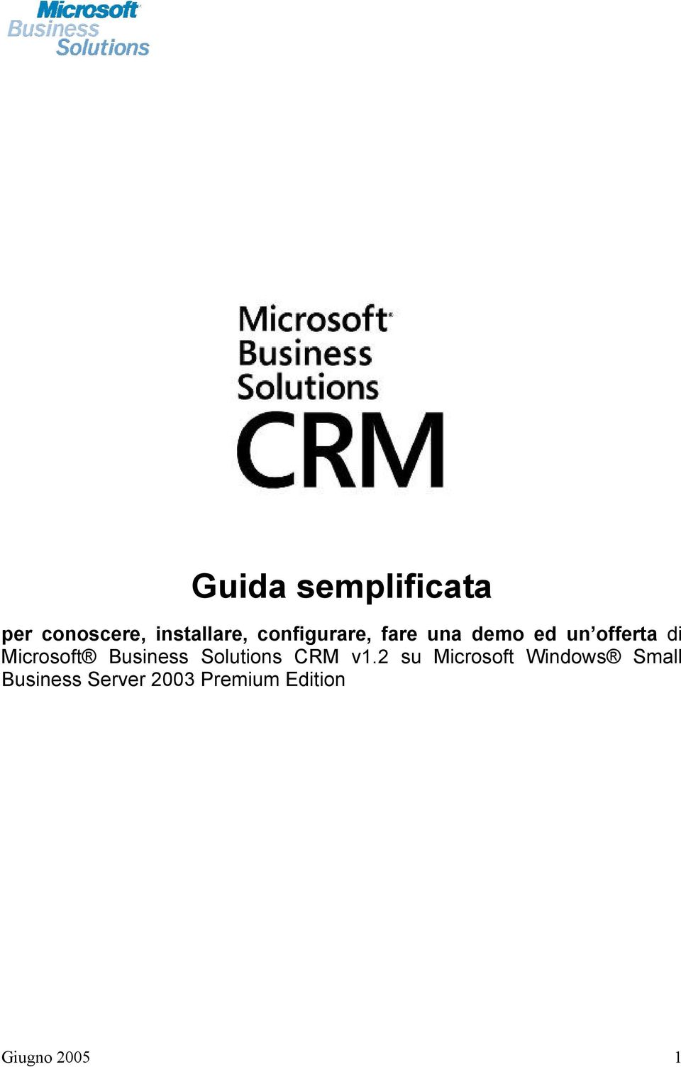Microsoft Business Solutions CRM v1.