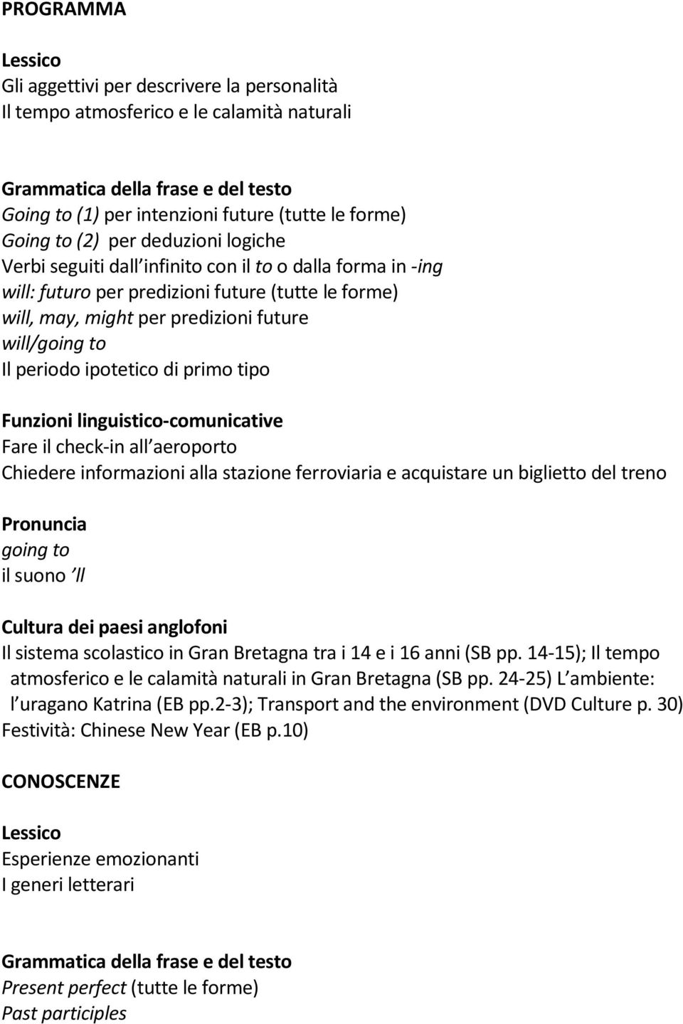 check-in all aeroporto Chiedere informazioni alla stazione ferroviaria e acquistare un biglietto del treno going to il suono ll Il sistema scolastico in Gran Bretagna tra i 14 e i 16 anni (SB pp.