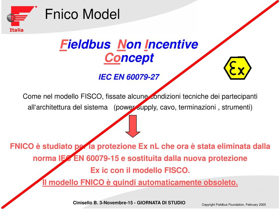strumenti) FNICO è studiato per la protezione Ex nl che ora è stata eliminata dalla norma IEC EN 60079-15